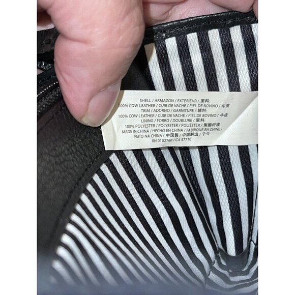 KATE SPADE Leroy Street Neda Full Zip Black Leather Wallet Bow Zipper Pull - Picture 9 of 13